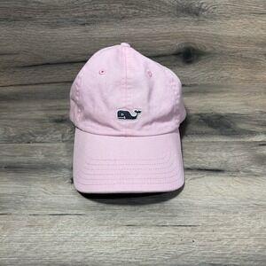 Vineyard Vines Hat Cap Adult Pink Whale Strapback Preppy Cotton Adjustable